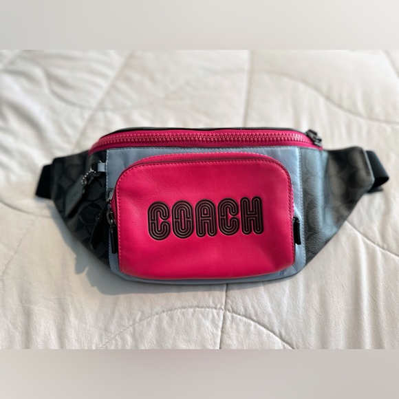 Coach Track Belt Bag In Colorblock Signature Canvas With Coach c8129 - Picture 7 of 10
